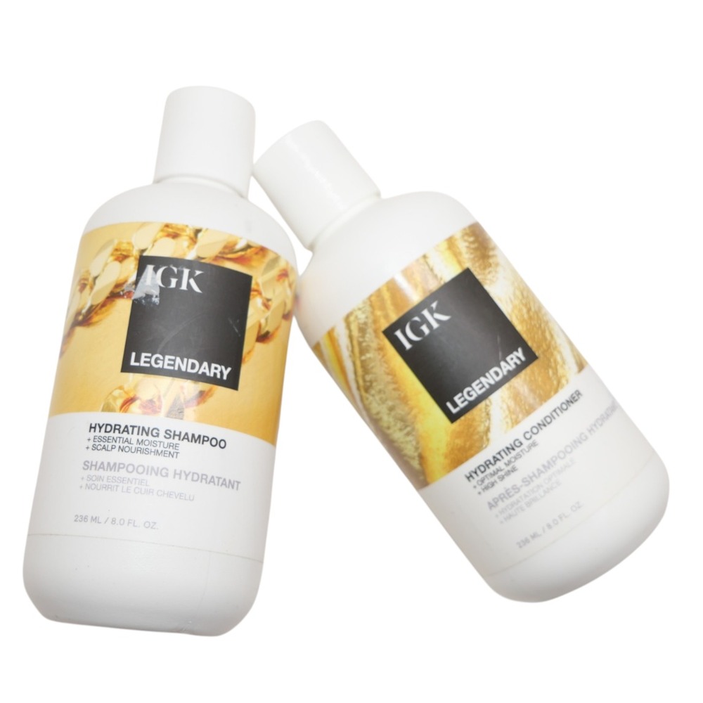 IGK Legendary Hydrating Shampoo Conditioner Set 8 oz Each New Sealed